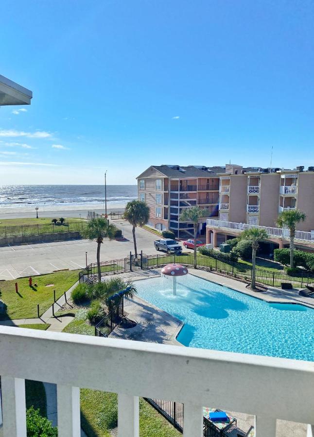 غالفيستون، تكساس Beach Escape - Top Floor Ocean Views - Heated Pool - Seawall Blvd المظهر الخارجي الصورة